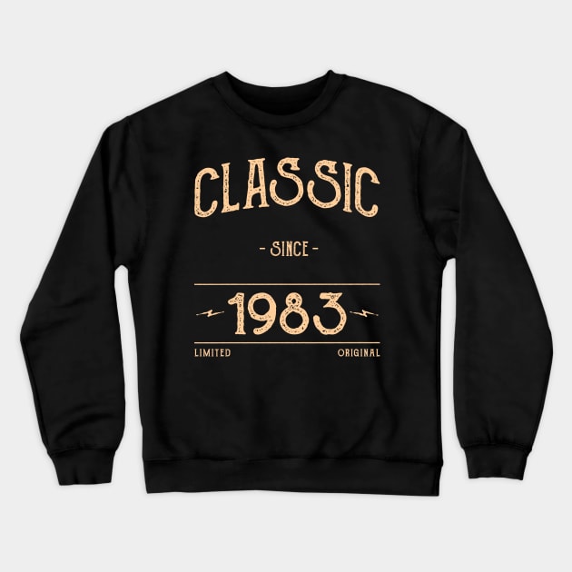 Classic Vintage 1983 Birthday Gift Crewneck Sweatshirt by AdiGunawan250282